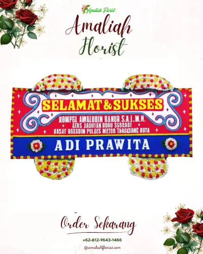 Karangan Bunga Ucapan Selamat di Cerme